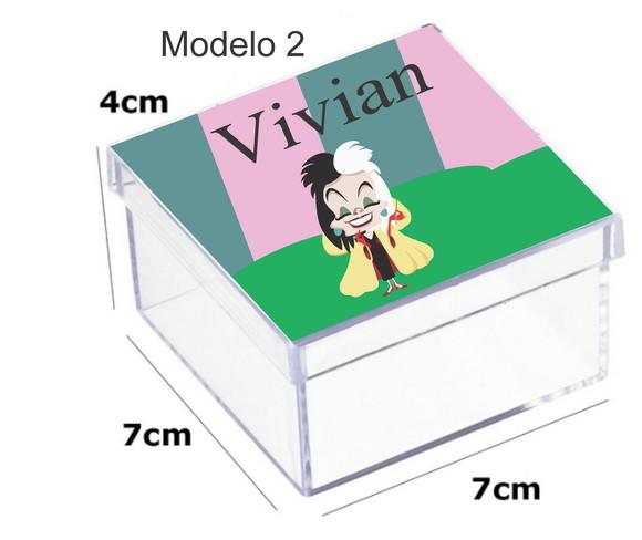Caixa Acrilica 7x7x4-vilões
