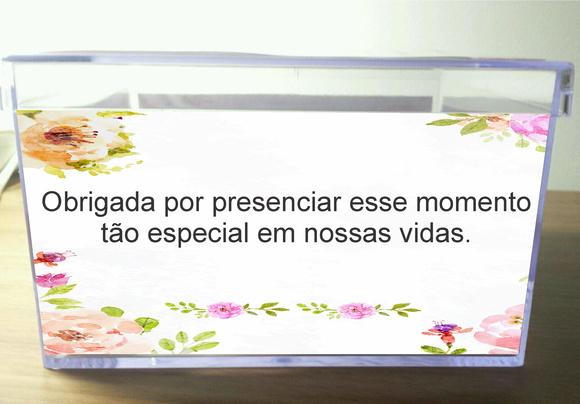 Caixa acrilica madrinha
