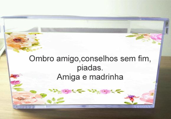 Caixa acrilica madrinha