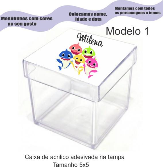 Caixa de Acrílico-baby Shark