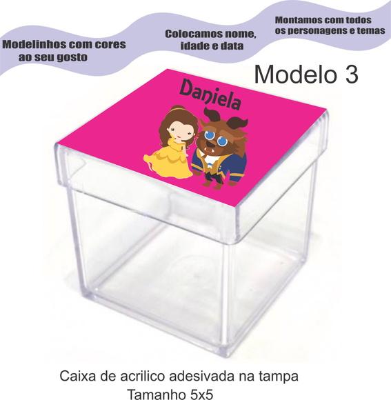 Caixa de Acrílico-bela e a Fera