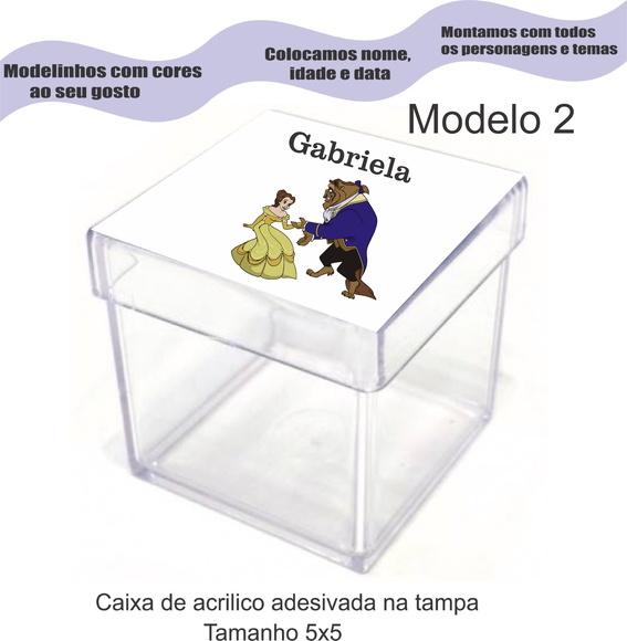 Caixa de Acrílico-bela e a Fera