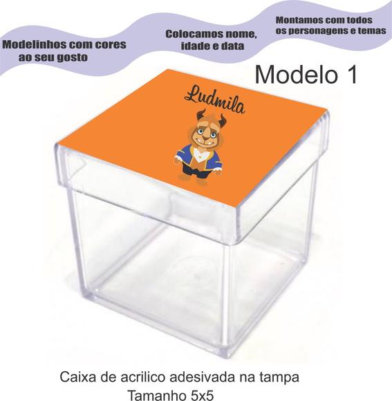 Caixa de Acrílico-bela e a Fera