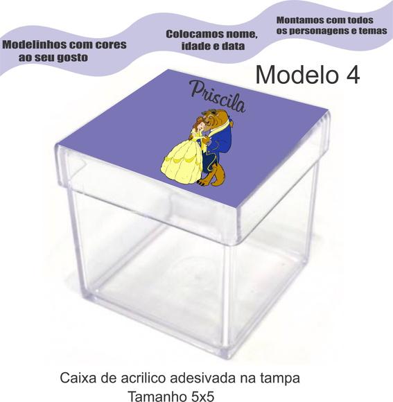 Caixa de Acrílico-bela e a Fera