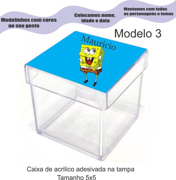 Caixa de Acrílico-bob Esponja
