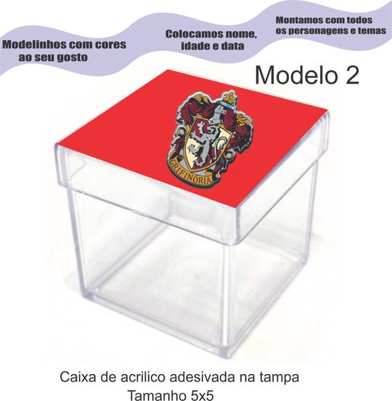 Caixa de Acrílico-brasões Hogwarts