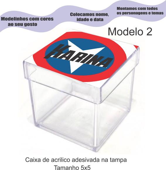 Caixa de Acrílico-capitão America