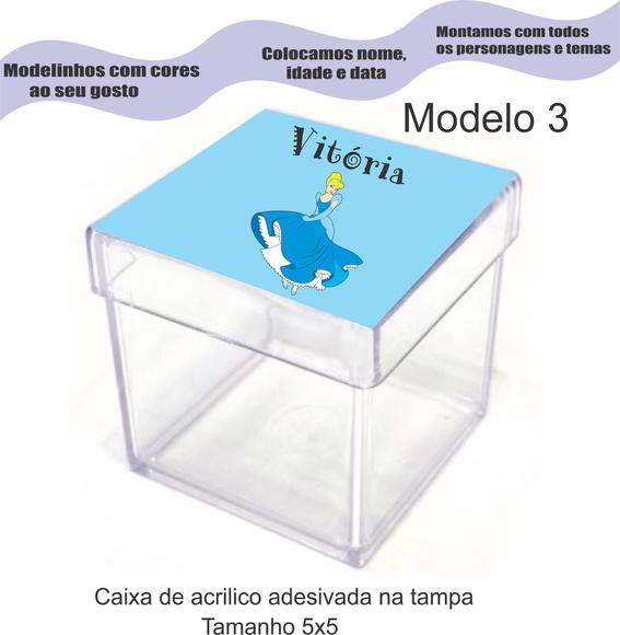 Caixa de Acrílico-cinderela
