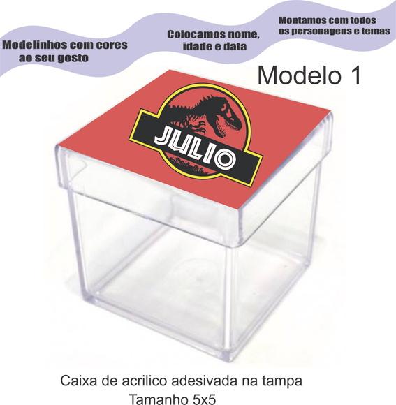 Caixa de Acrílico-dinossauro