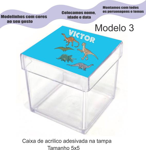 Caixa de Acrílico-dinossauro