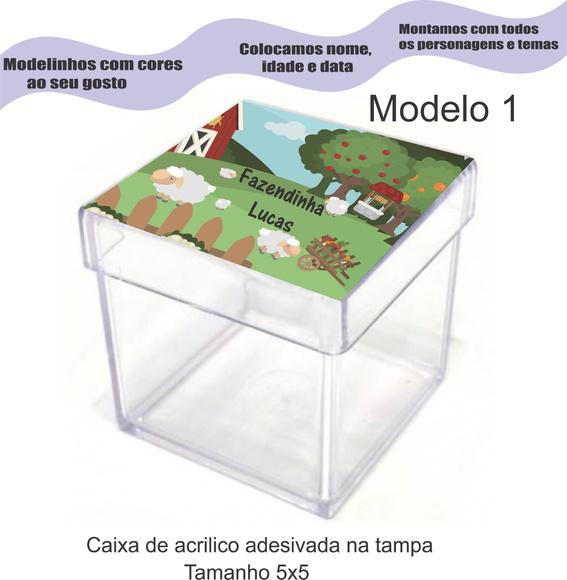 Caixa de Acrílico-fazendinha