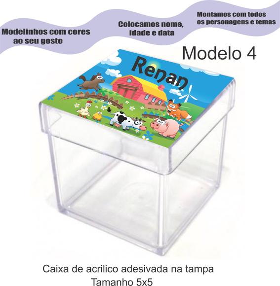 Caixa de Acrílico-fazendinha