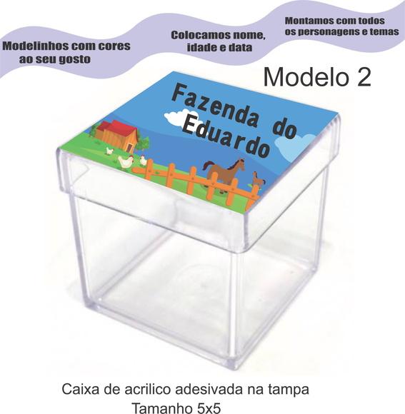 Caixa de Acrílico-fazendinha