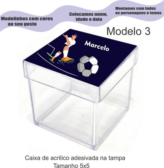 Caixa de Acrílico-futebol