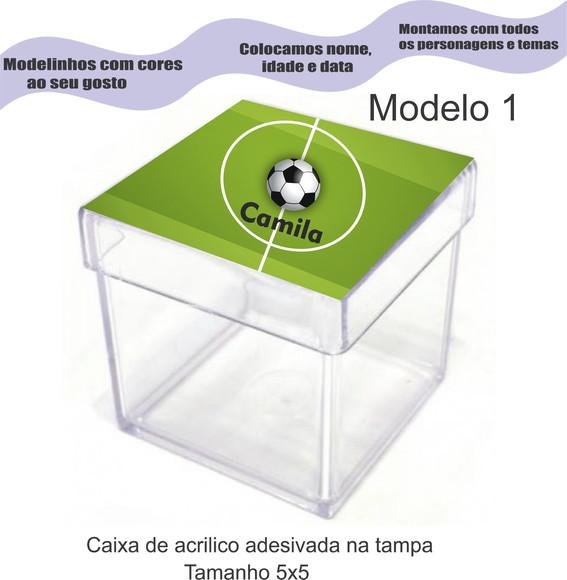 Caixa de Acrílico-futebol