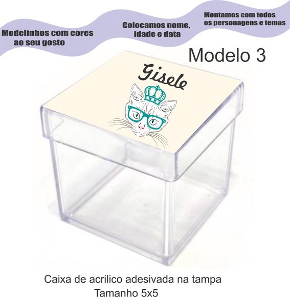 Caixa de Acrílico-gatinho