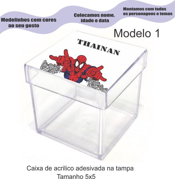 Caixa de Acrílico-homem Aranha