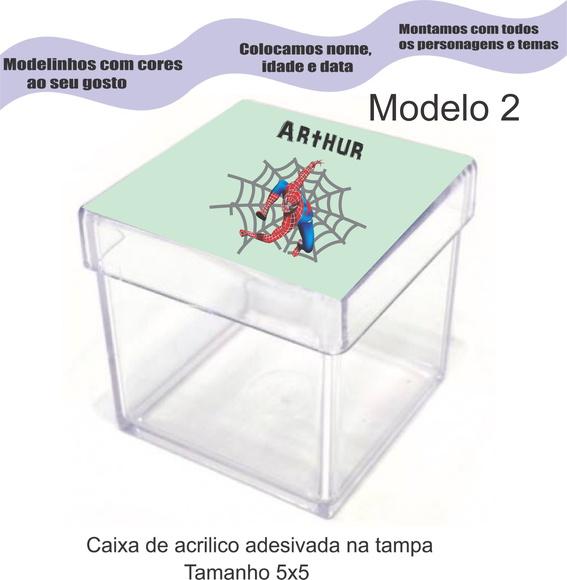 Caixa de Acrílico-homem Aranha