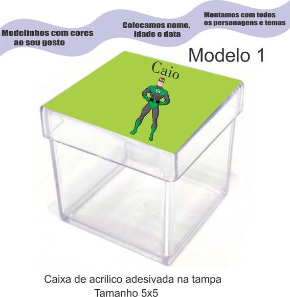 Caixa de Acrílico-lanterna Verde