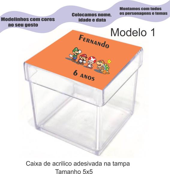 Caixa de Acrílico-mario Bros