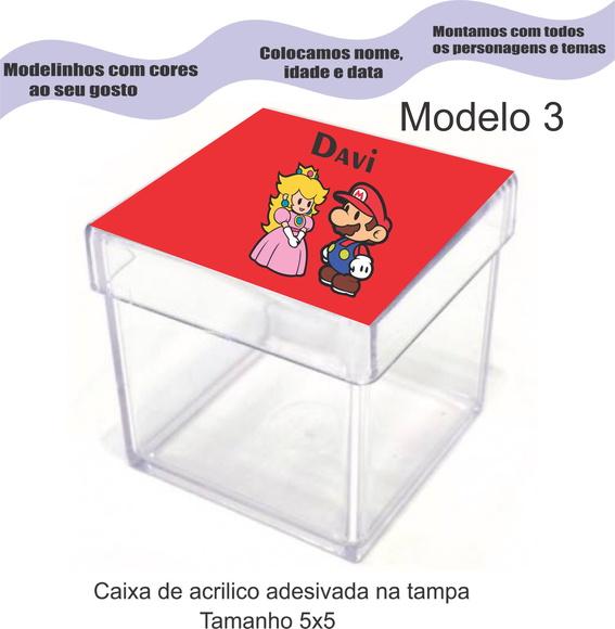 Caixa de Acrílico-mario Bros