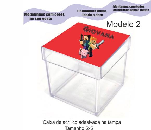 Caixa de Acrílico-minecraft