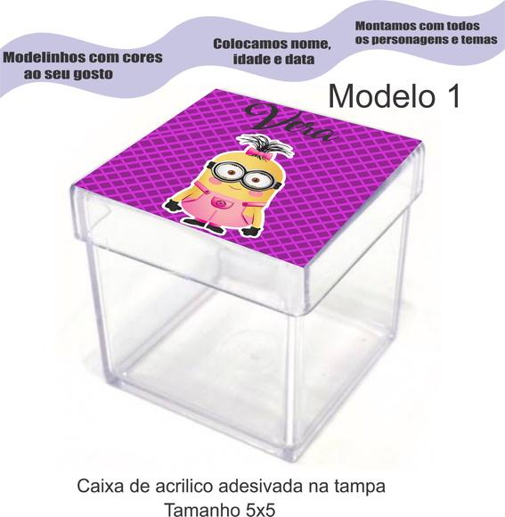 Caixa de Acrílico-minions