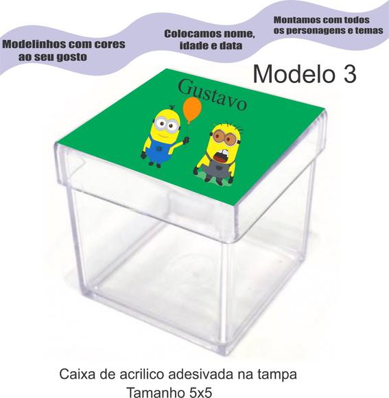 Caixa de Acrílico-minions