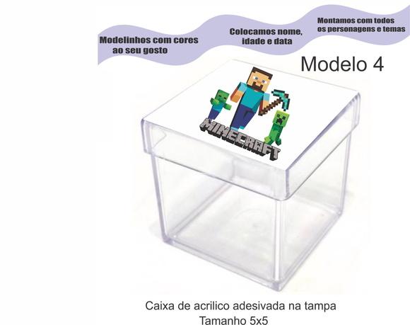 Caixa de Acrílico-minecraft