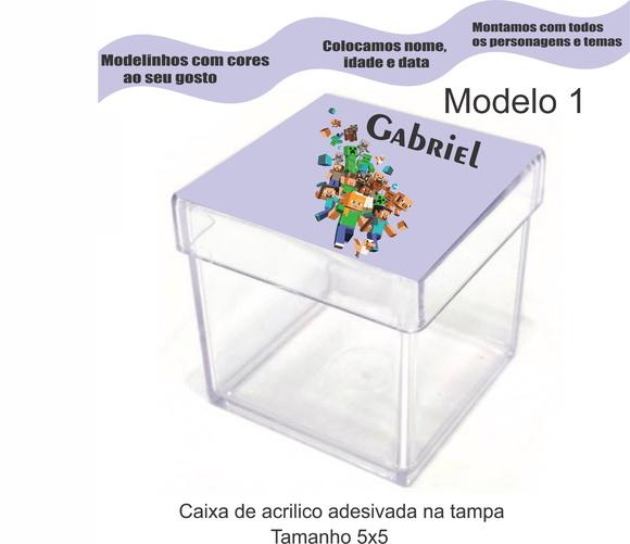 Caixa de Acrílico-minecraft