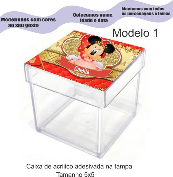 Caixa de Acrílico-minnie Realeza