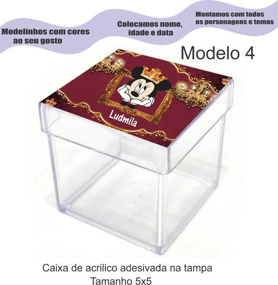 Caixa de Acrílico-minnie Realeza
