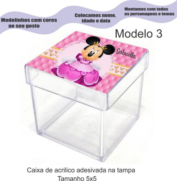 Caixa de Acrílico-minnie Realeza