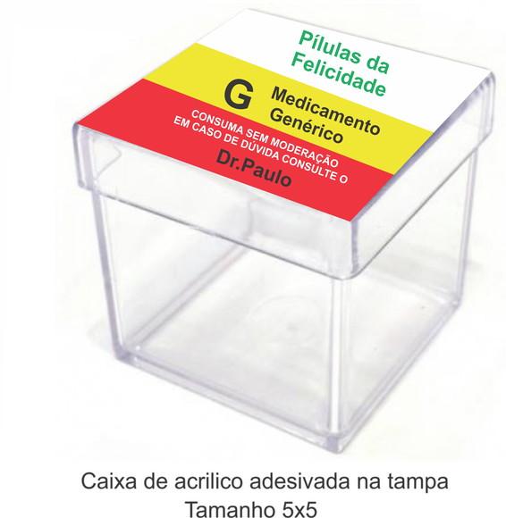 Caixa de Acrílico-pilulas da Felicidade