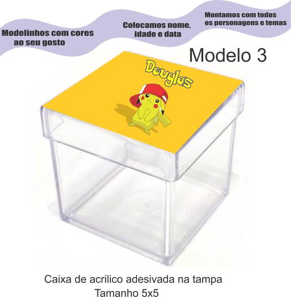 Caixa de Acrílico-pokemon