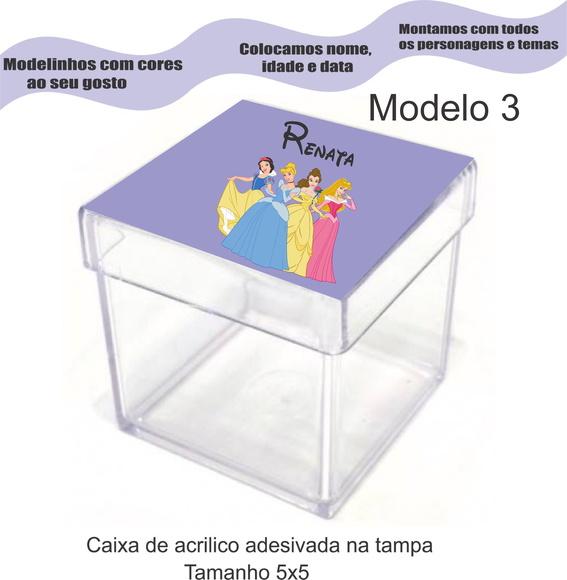 Caixa de Acrílico-princesas