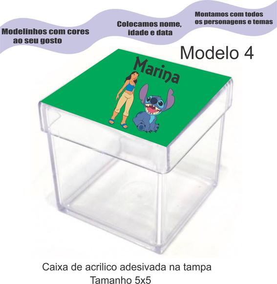 Caixa de Acrílico-stitch e Lilo