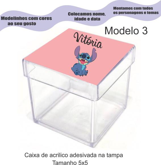 Caixa de Acrílico-stitch e Lilo