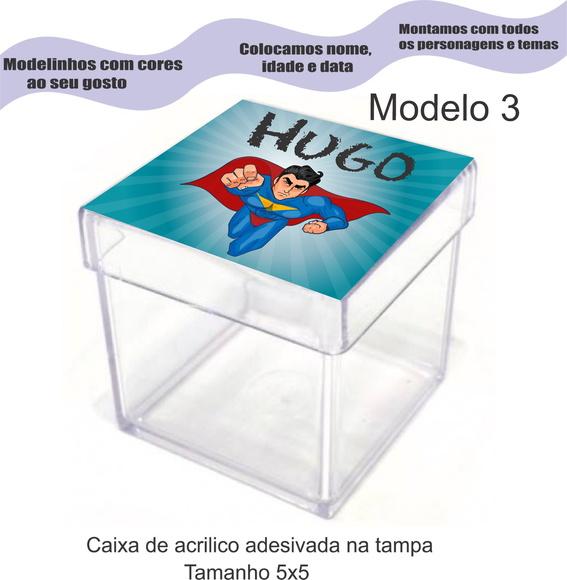 Caixa de Acrílico-super Herói