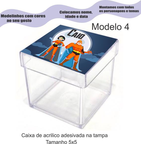 Caixa de Acrílico-super Herói