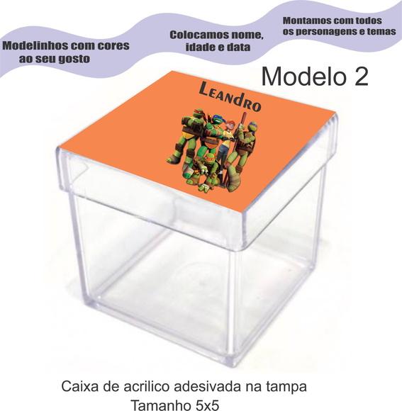 Caixa de Acrílico-tartaruga Ninja