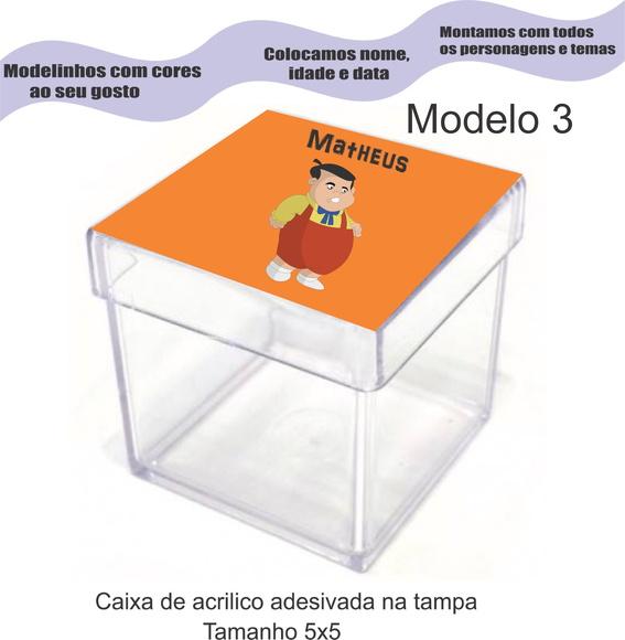 Caixa de Acrílico-turma do Chaves