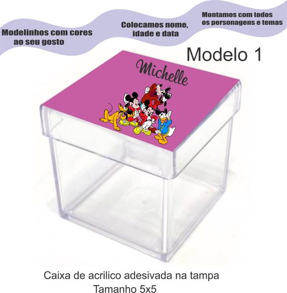 Caixa de Acrílico-turma do Mickey