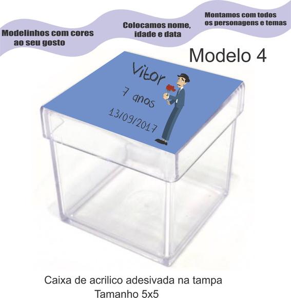 Caixa de Acrílico-turma do Chaves
