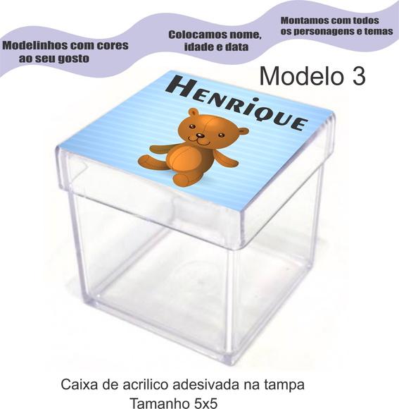 Caixa de Acrílico-ursinho