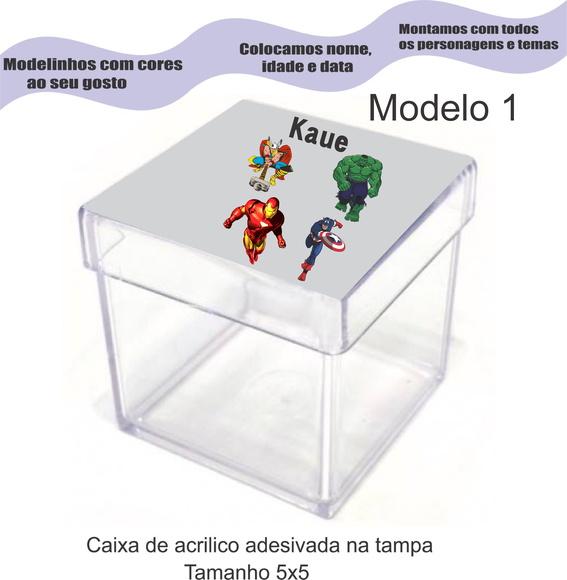 Caixa de Acrílico-vingadores