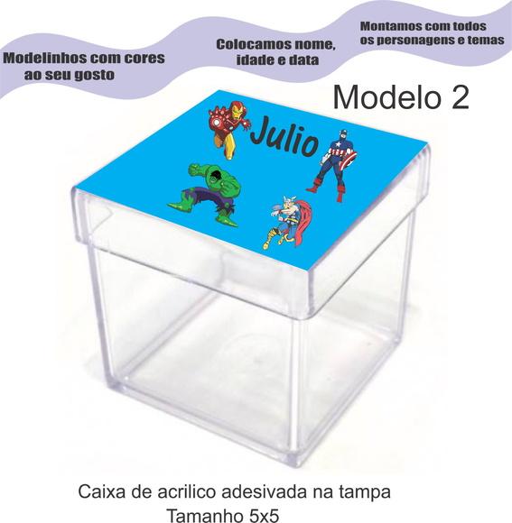 Caixa de Acrílico-vingadores