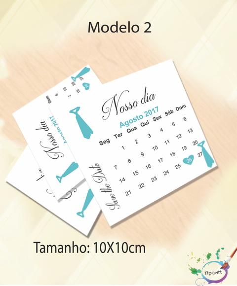 Calendário Mês Casamento - Save The Date