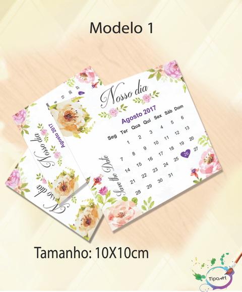 Calendário Mês Casamento - Save The Date