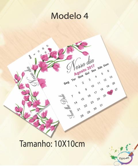 Calendário Mês Casamento - Save The Date